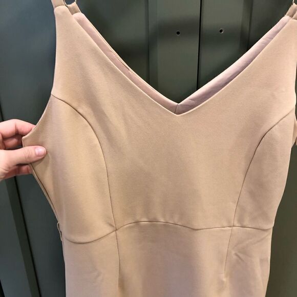 Lulu’s Beige Nude Bodycon Mini Dress - Picture 2 of 4